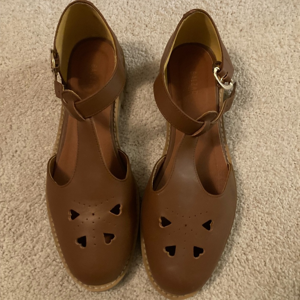 Balzac Paris Leather Mary Jane Flats